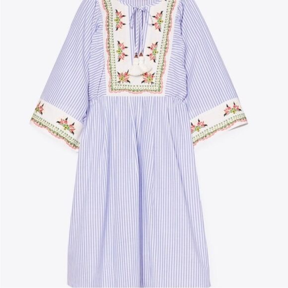 Tory Burch Tunic Caftan Stripes  Beach XL Swim NWT Coverup Dress - Picture 1 of 11